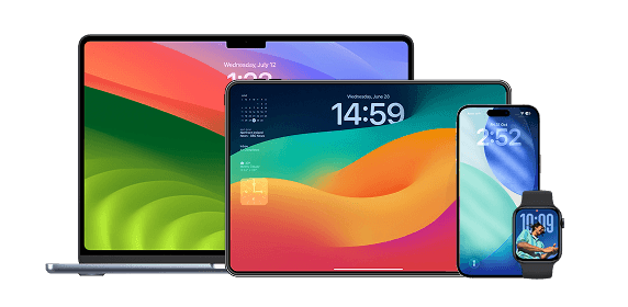 Stack of multiple digital devices